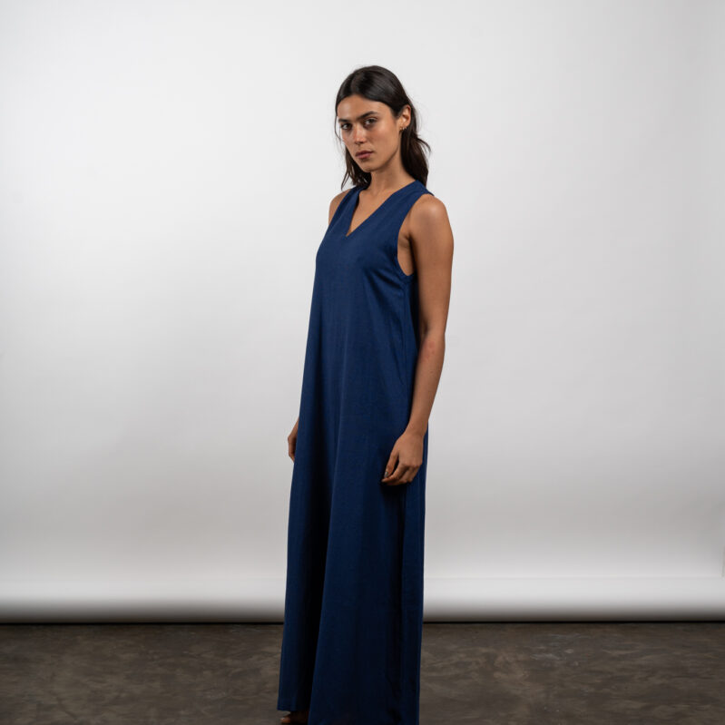 Vestido Toscana largo - Blue